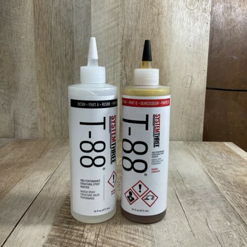 UNSEALED-AS IS--System Three 1100K16 T-88 Kit, 1 Quart Bottle, Amber (6922770776247)